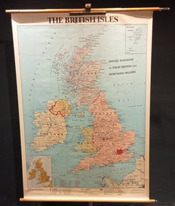 (068) The British Isles - Großbritannien, England Schulrollkarte