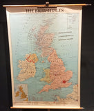 (068) The British Isles - Großbritannien, England Schulrollkarte
