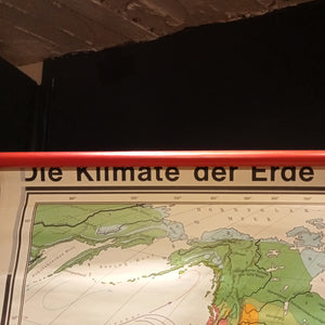 (128) Die Klimate der Erde - Weltkarte 1978 Schulrollkarte