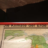 (128) Die Klimate der Erde - Weltkarte 1978 Schulrollkarte