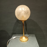 Kugelförmige Glas-tischlampe 70er Jahre